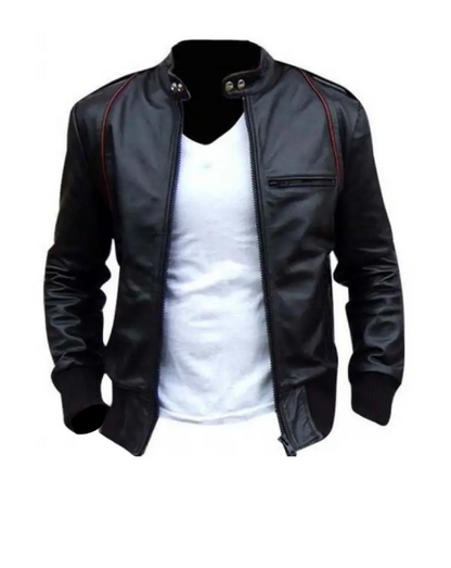 Mens Leather Motorcycle Jacket