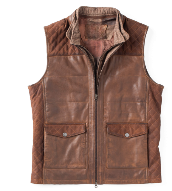 Mens Madison Cave Creek Leather Vest