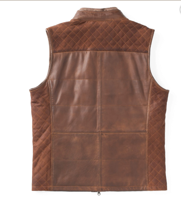 Mens Madison Cave Creek Leather Vest