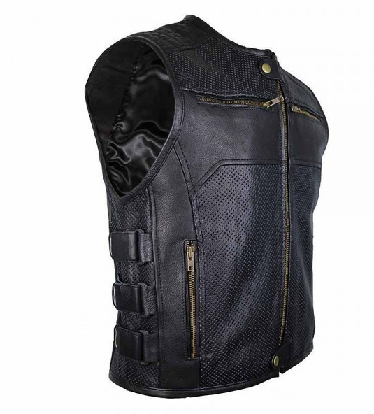 Mens Motorcycle Leather Vest