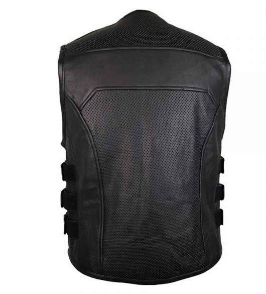Mens Motorcycle Leather Vest