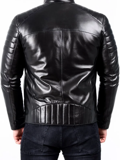 Mens Padded Leather Jacket