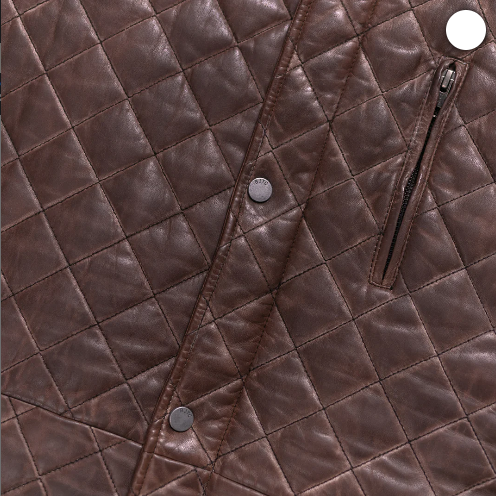 Mens Quilted Brown Leather Vest