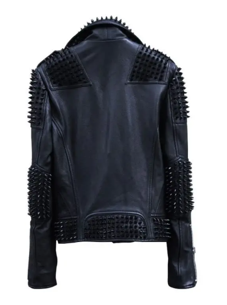 Mens Rock Punk Studded Biker Jacket