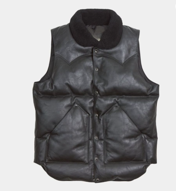 Mens Sherpuff Black Puffer Vest