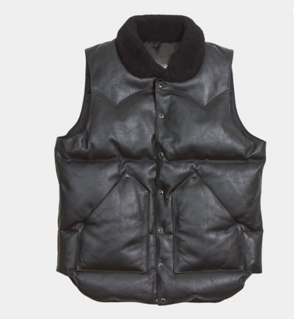 Mens Sherpuff Black Puffer Vest