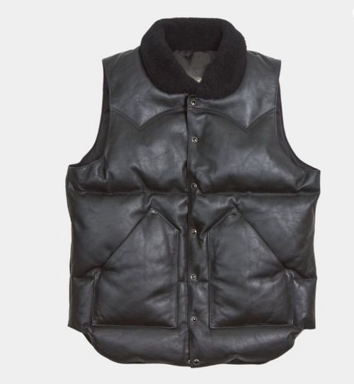 Mens Sherpuff Black Puffer Vest