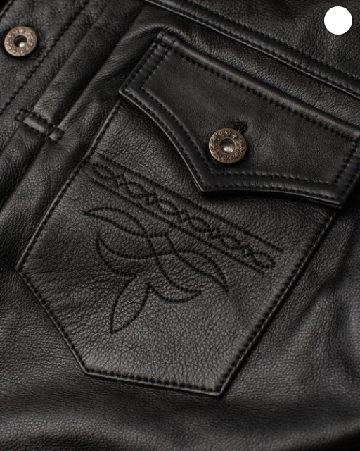 Mens Virginia Black Leather Vest