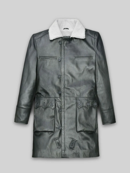 Metallic Lurex Gray Tom Hardy Trench Coat