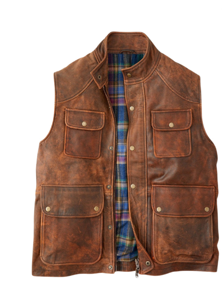 Missoula Leather Cargo Vest