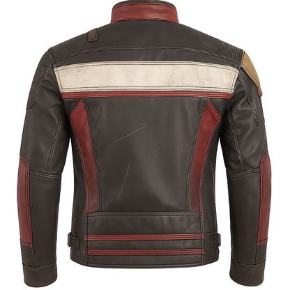 Musa Red Leather Jacket - Leather Jacket for Men Red