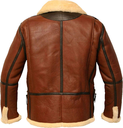New Men’s Distresses Flight Leather Jacket With Fur