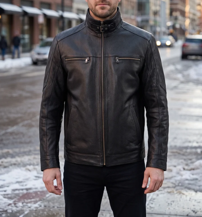 Noir Edge Leather Jacket