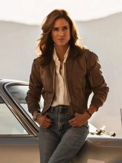 Top Gun Maverick 2022 Jennifer Connelly Brown Jacket