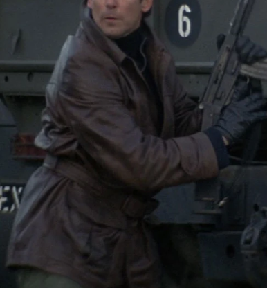 Pierce Brosnan Tomorrow Never Dies Leather Trench Coat