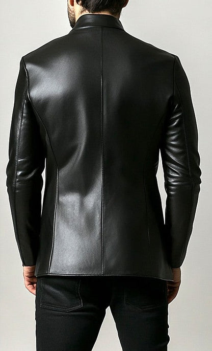 Premium Men Black Leather Blazer Black Leather Jacket