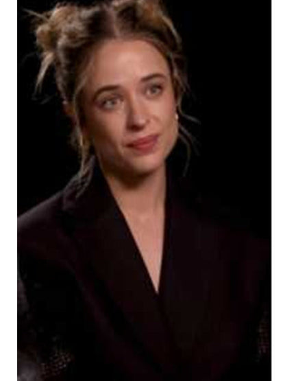 Press Junket 2025 Raechelle Banno Black Hourglass Blazer