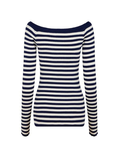 Press Junket 2025 Julia Louis-Dreyfus Striped Floral Sweater