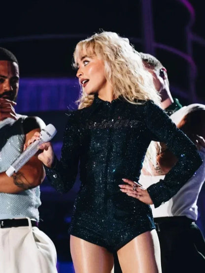 Sabrina Carpenter Primavera Sound Barcelona 2025 Blue Bodysuit