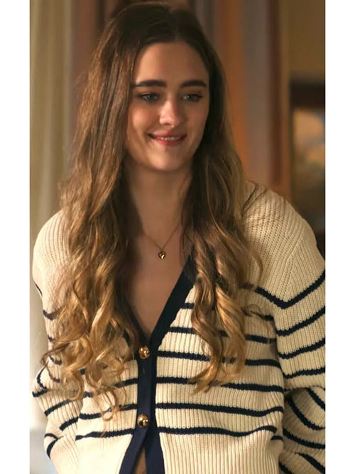 Ransom Canyon 2025 Lizzy Greene Stripe Ribbed Cardigan
