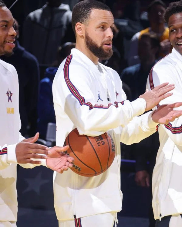 Stephen Curry 74th NBA All-Star Game 2025 White Tracksuit