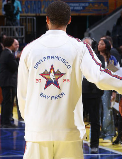 Stephen Curry 74th NBA All-Star Game 2025 White Tracksuit