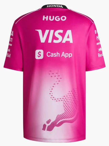 Visa Cash App RB 2025 Grand Prix Miami Pink T-Shirt