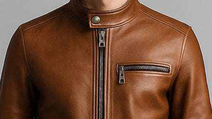 Riley Leather Brown Jacket - Men Leather Jacket Brown