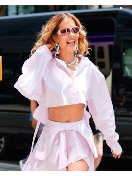 Rita Ora NYC 2025 Pink Shirt