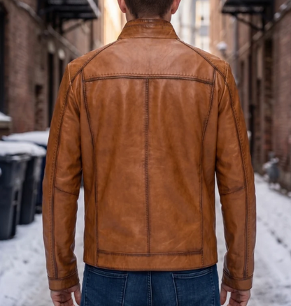 Robert Pure Sheepskin Brown Leather For Men