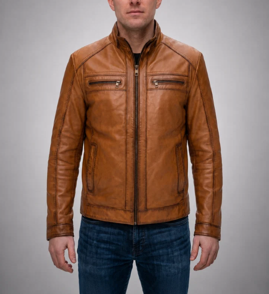 Robert Pure Sheepskin Brown Leather For Men