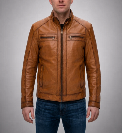 Robert Pure Sheepskin Brown Leather For Men
