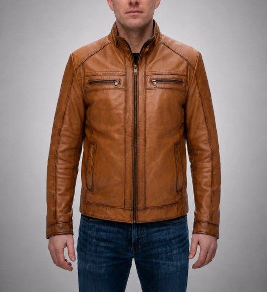 Robert Pure Sheepskin Brown Leather For Men