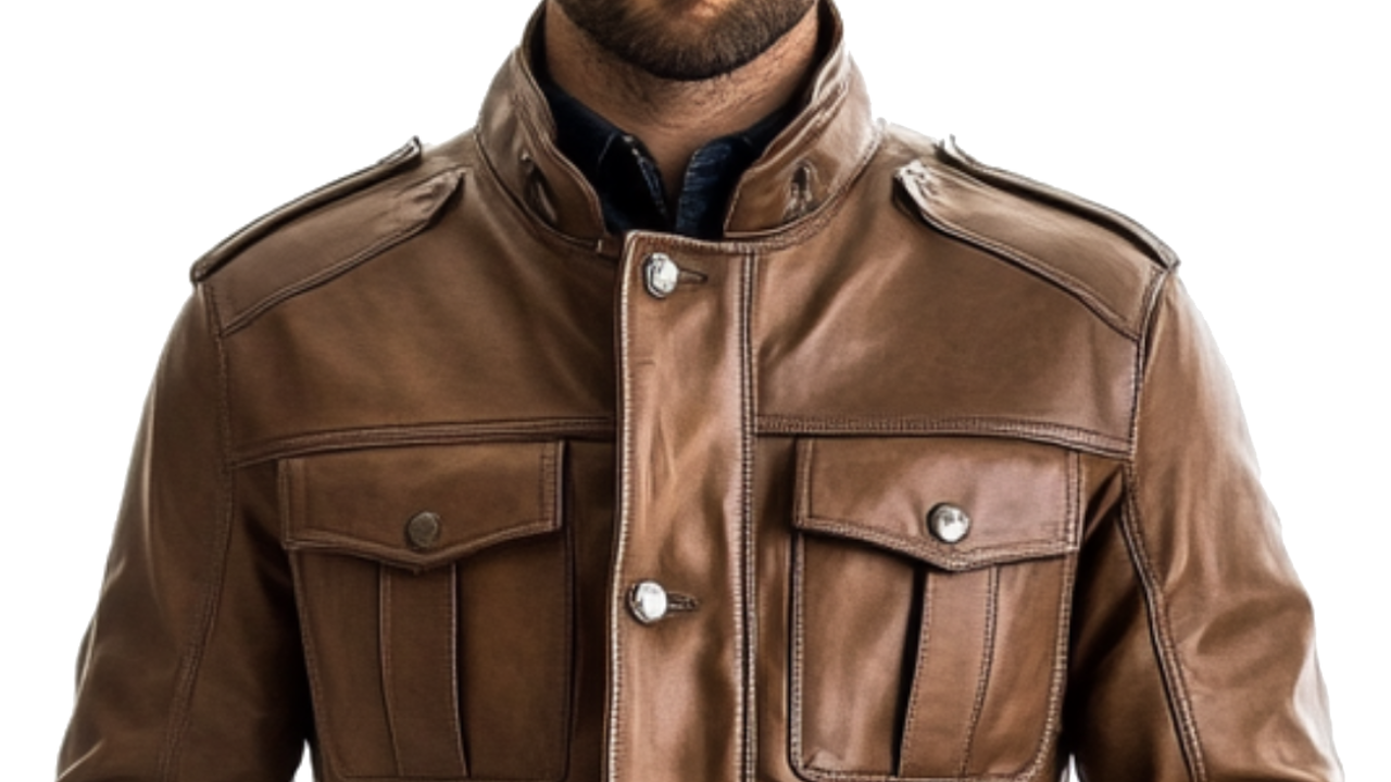 Rowan Leather Brown Jacket - Men Leather Jacket Brown