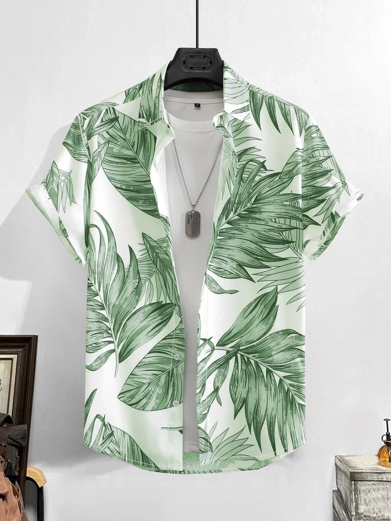 Hawaiian Shirt Man Print Casual Thin Beach Slim Fashion Shirt High Quality Luxury Black Social Vintage Funny Oversized Clothes