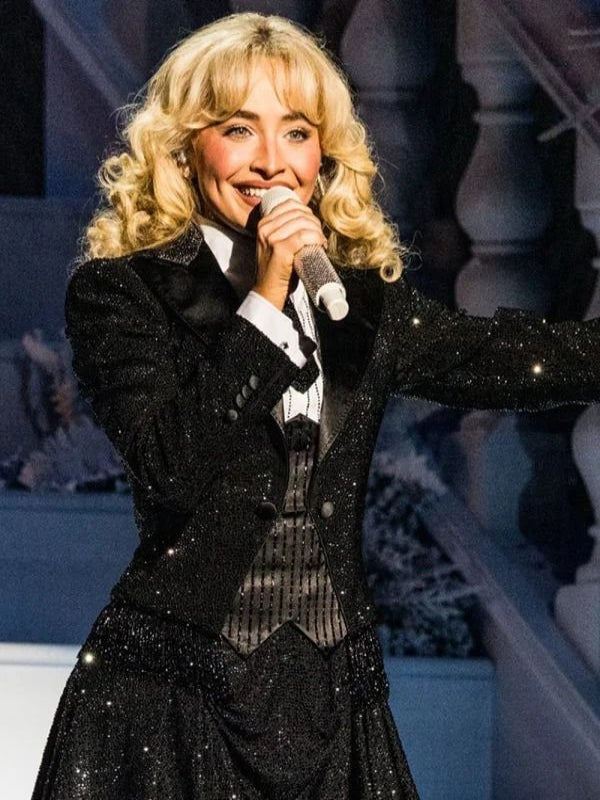 Sabrina Carpenter Grammy Awards 2025 Black Sequin Blazer