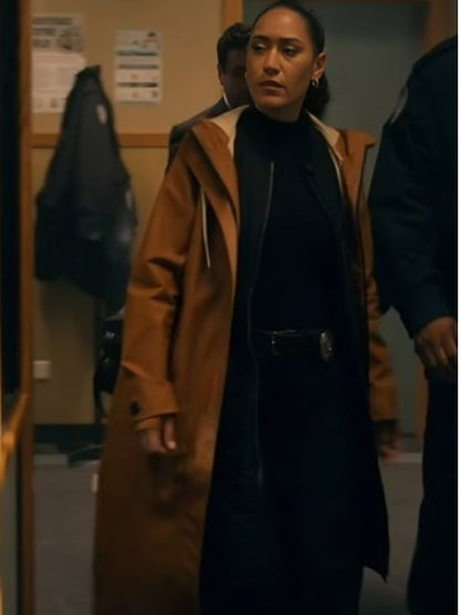 Saint-Pierre 2025 Jos‚phine Jobert Brown Hooded Coat