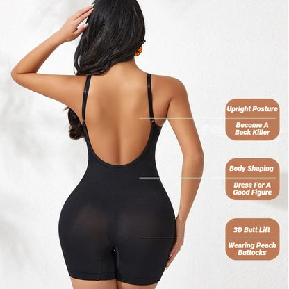 New Bodysuit Shapewear Women Tank Top Tummy Control Full Body Shaper Anti Chafing Shorts Slimming Waist Butt Lifter Seamless