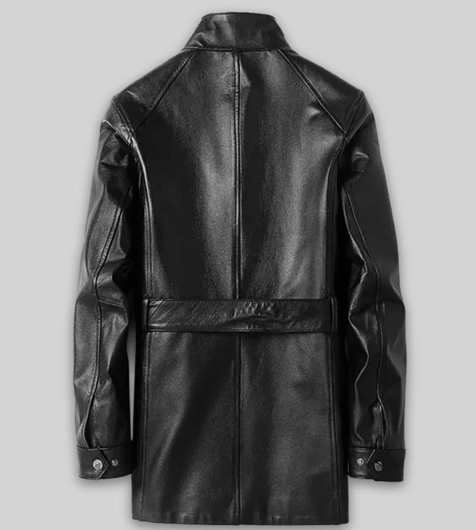 Sheriff Leather Trench Coat