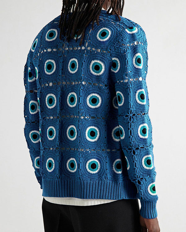 Sherri 2024 Bryan Terrell Clark Evil Eye Crochet Cardigan