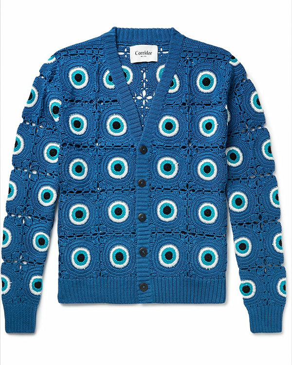 Sherri 2024 Bryan Terrell Clark Evil Eye Crochet Cardigan