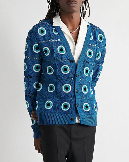 Sherri 2024 Bryan Terrell Clark Evil Eye Crochet Cardigan