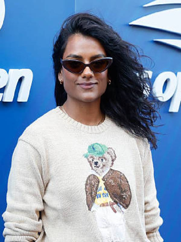 Simone Ashley 2025 US Open Tennis Championships Bear Sweater