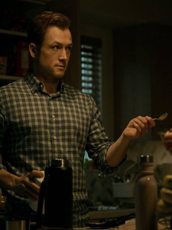 Smoke 2025 Taron Egerton Check Shirt