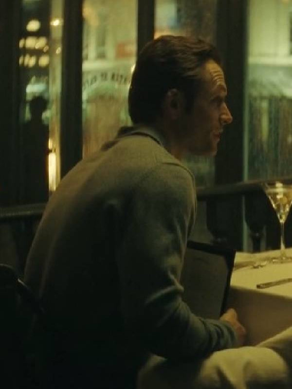 Smoke 2025 Taron Egerton Grey Polo Shirt