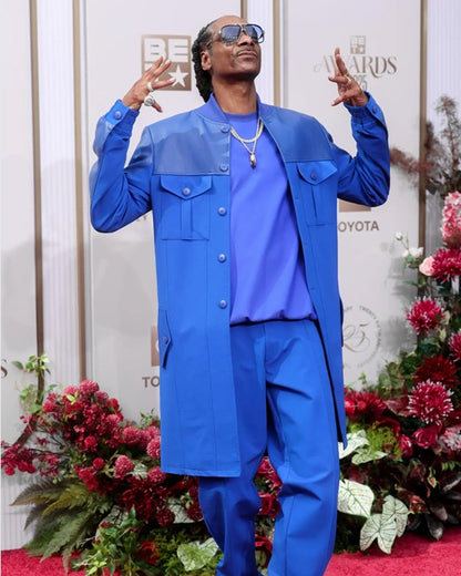 Snoop Dogg BET Awards 2025 Blue Long Coat