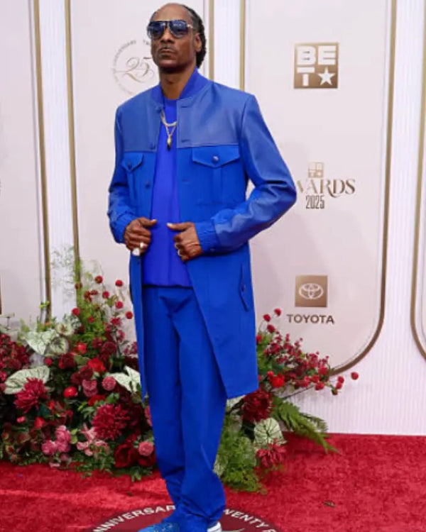 Snoop Dogg BET Awards 2025 Blue Long Coat