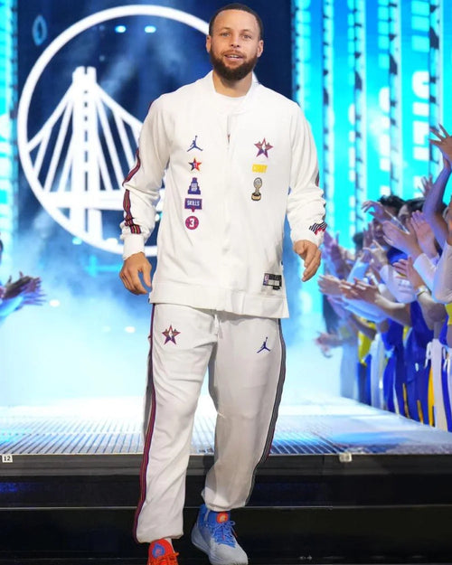 Stephen Curry 74th NBA All-Star Game 2025 White Tracksuit