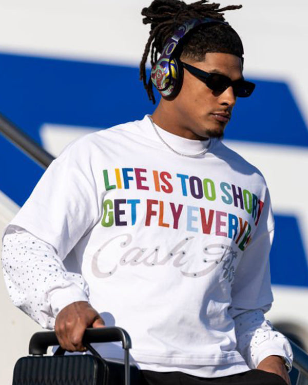 Super Bowl LIX 2025 Isiah Pacheco White Printed T-Shirt