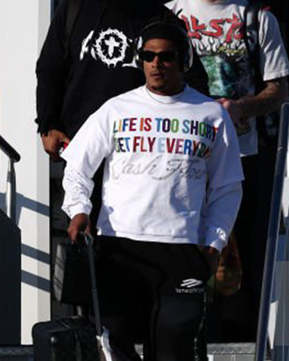 Super Bowl LIX 2025 Isiah Pacheco White Printed T-Shirt